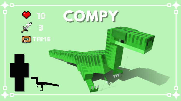 snappy12448's tweet photo. Simple Dinosaur Addon
Compy

#Minecraft #addon #Dinosaur #SimpleDinosaur #Blockbench #pixelart #snappy https://t.co/vv3otTrdht