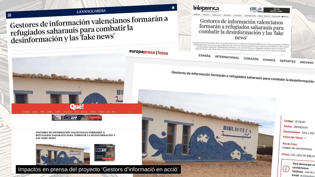 cobdcv's tweet photo. 📢 T'has assabentat del ressò en mitjans 📰 del projecte ‘Gestors d’informació en acció’?

🤝 Es tracta d'una iniciativa solidària en la qual alguns col·legiats del #COBDCV participen en col·laboració amb @bubisher #GIA_COBDCV

🌍 Descobreix més👇
https://t.co/fNTJvL2UI9 https://t.co/3Y7T6E08iI