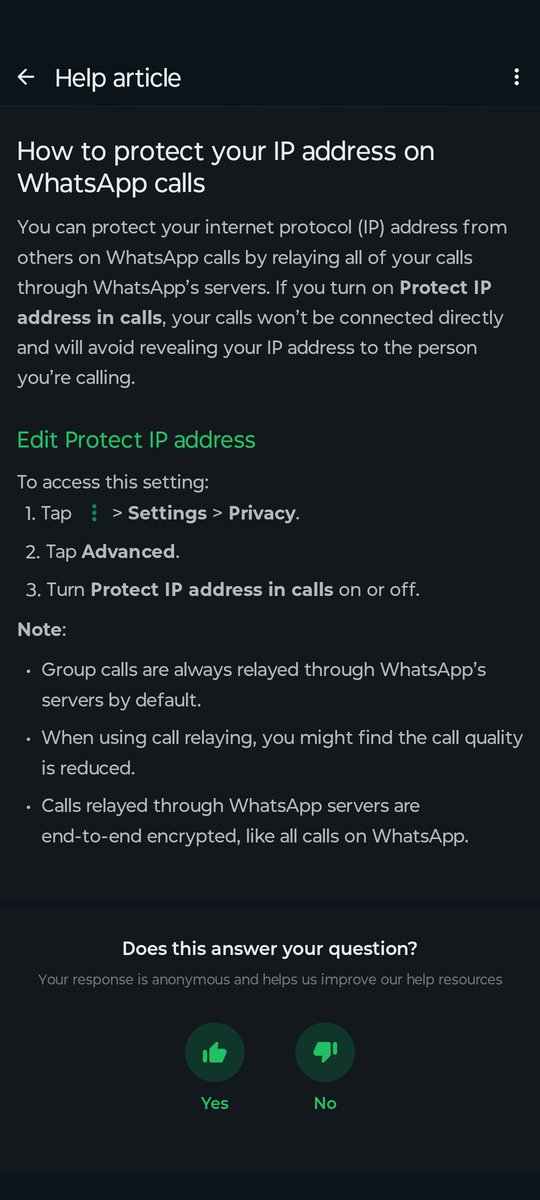 b3nsh4's tweet image. Dang! I thought WhatsApp calls were always proxied and not P2P :-)