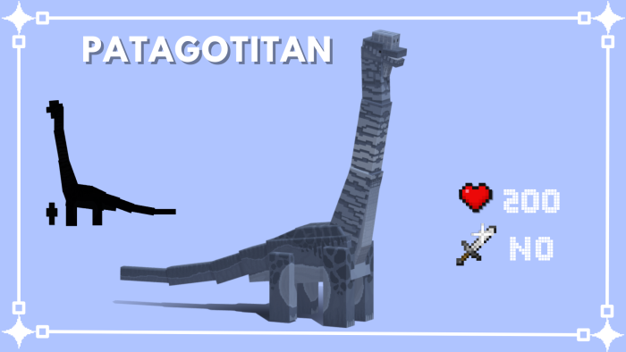 snappy12448's tweet photo. Simple Dinosaur Addon
Patagotitan

#Minecraft #addon #Dinosaur #SimpleDinosaur #Blockbench #pixelart #snappy https://t.co/6E5lJmAWFN