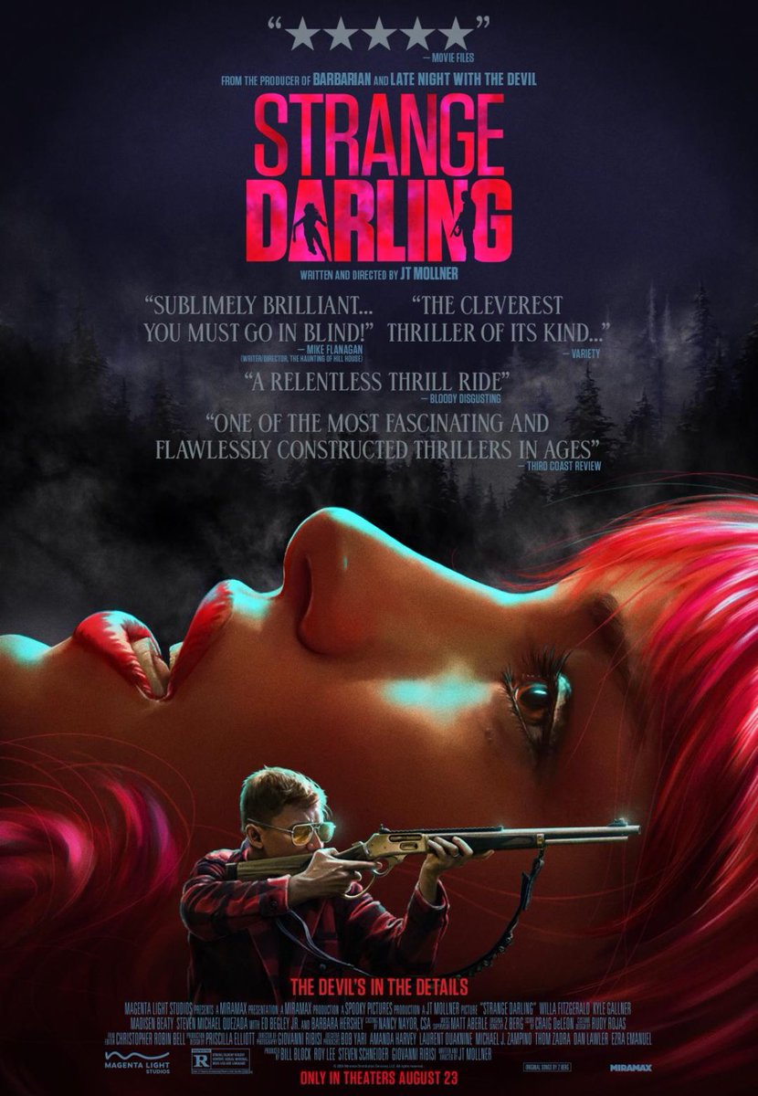 TazerTRON's tweet photo. Believe the hype. This film is perfection. See it in theaters! #StrangeDarling https://t.co/5RncTPD9he