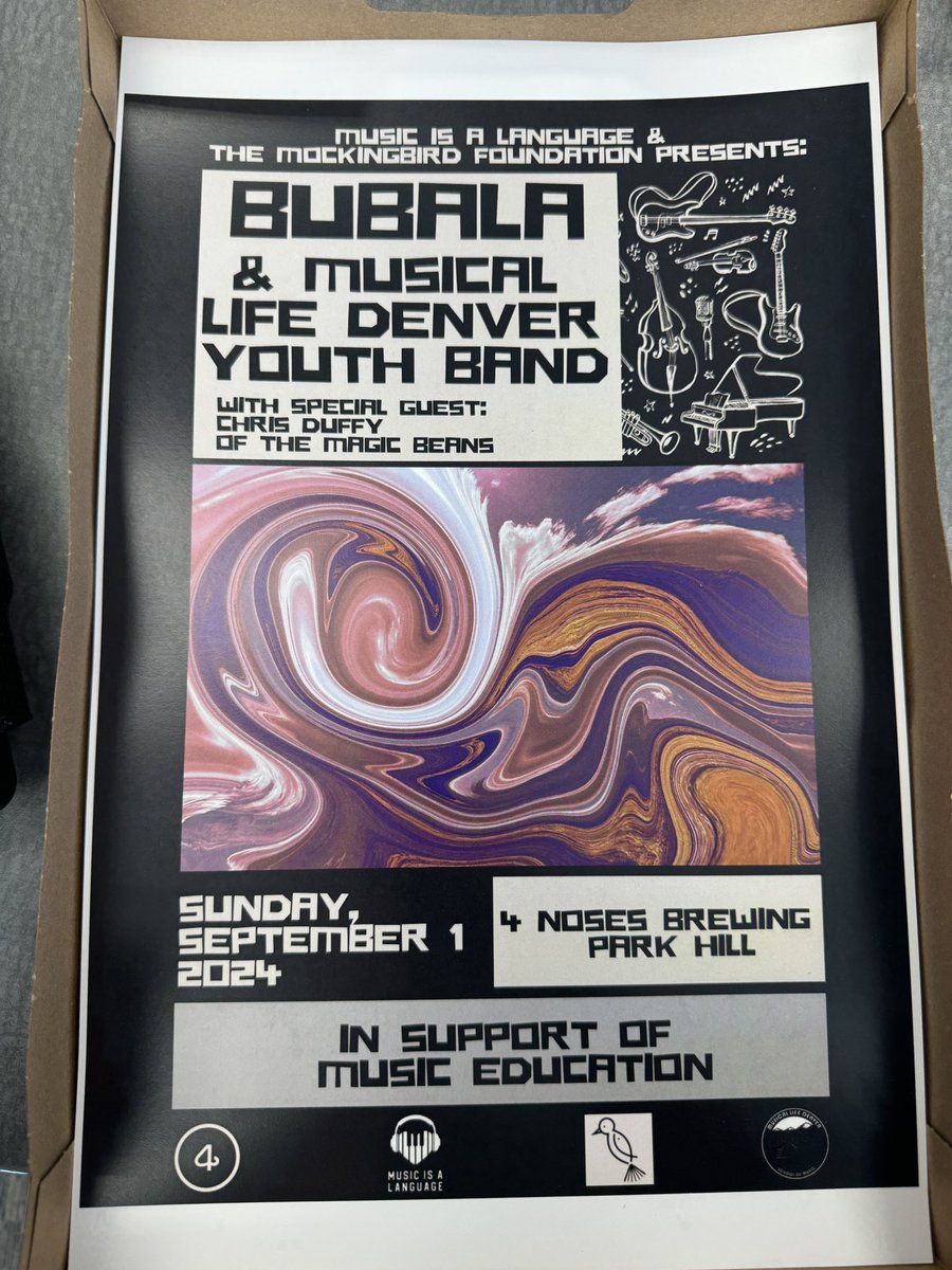 My band is teaming up with <a href="/mbirdfoundation/">The Mockingbird Foundation</a> from 12-4pm before the Sunday show at 4 Noses Brewing in Park Hill to raise $ for Music Education! Please come out and support a good cause before we rage our faces off that night!!