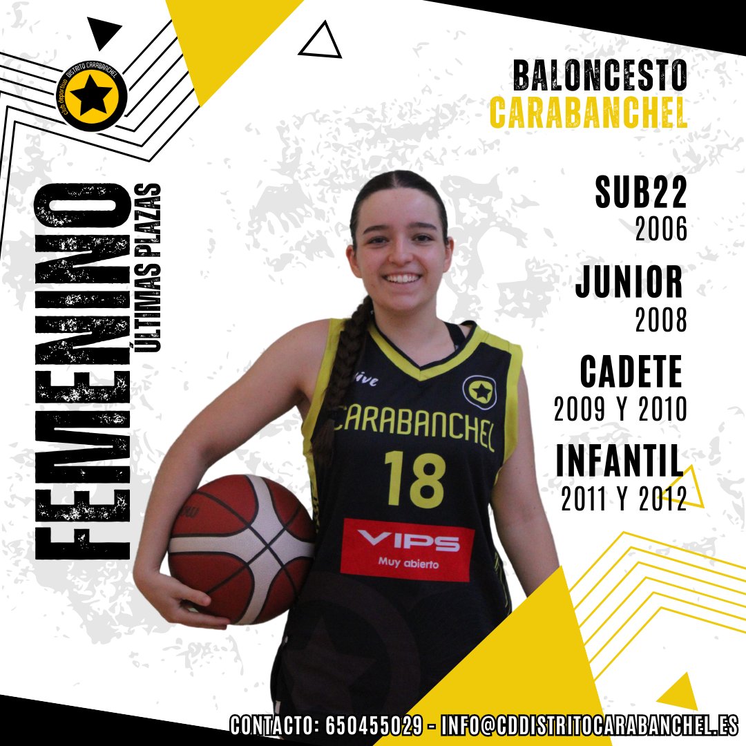 cd_carabanchel's tweet image. ¡ÚLTIMA LLAMADA!🏀📞
En cuestión de días arranca una nueva temporada y aún tenemos plazas disponibles en algunos de nuestro equipos. ¡No te quedes sin la tuya!💪🏻
Contacta con nosotros y te haremos llegar toda la información necesaria para que puedas venir a conocernos. 🙌🏻