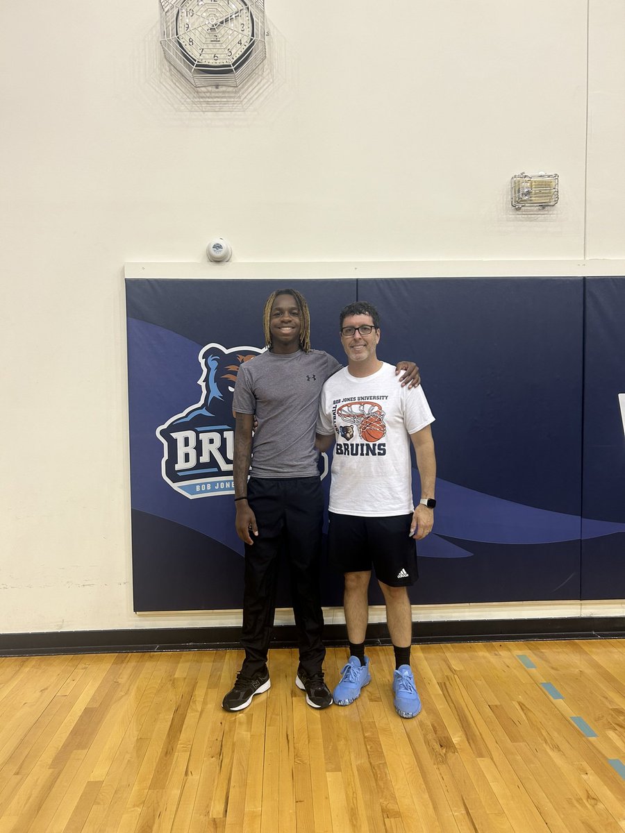 Had a great time today at Bob Jones University Elite Basketball Camp!! Thank you <a href="/tonywmiller/">Coach Tony Miller</a> <a href="/BruinsHoopCoach/">Coach U</a> for this opportunity to get better!! 

<a href="/RNEBBasketball/">RNEBBasketball</a>