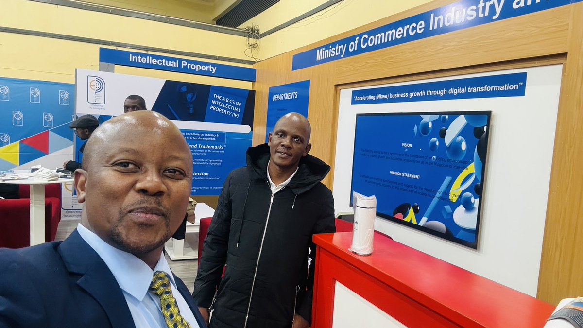 CeliDludlu's tweet photo. The IP Office: the defender of intangibles. This year, the Commerce Ministry is showcasing the financial and economic benefits that can be derived from protecting IP. Visit our stand at the Eswatini International Trade Fair to find out more. #EITF https://t.co/OjVasEHKnB