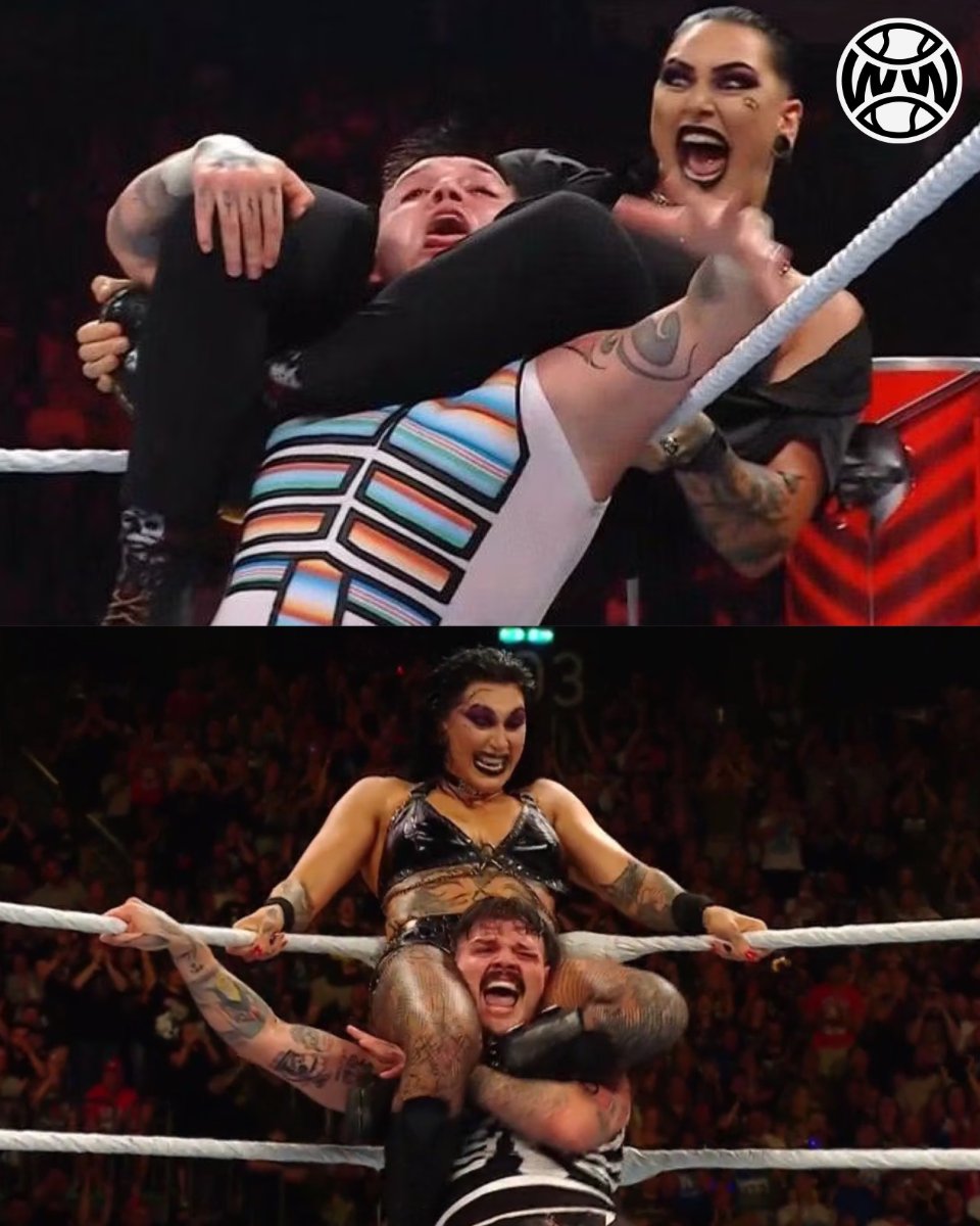 Full circle moment for Rhea Ripley and Dominik Mysterio 😭