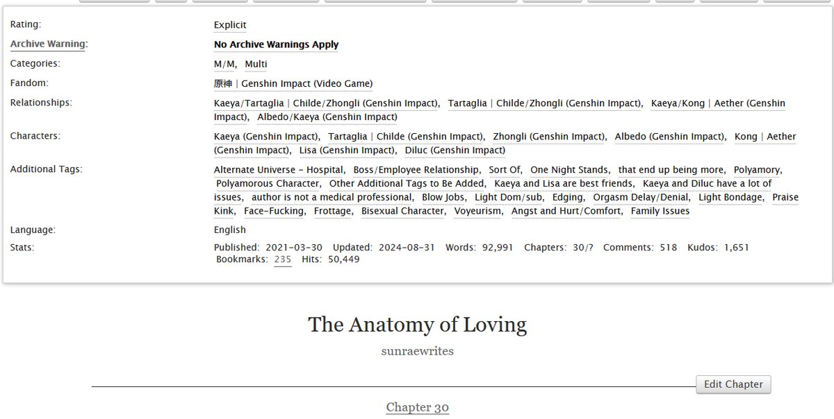 sunraewrites's tweet photo. Chapter 30 of The Anatomy of Loving is up! Kaeya gets ready for his sleepover 😊 

#chaeli #chaeyali #kaether #kaebedo

https://t.co/fCmHKj6lJT https://t.co/wSNf3hqJOk
