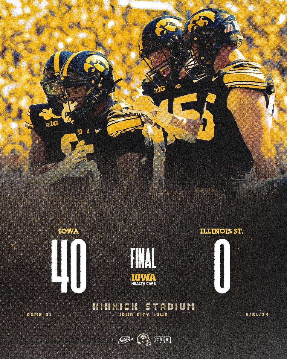 1-0.

#Hawkeyes