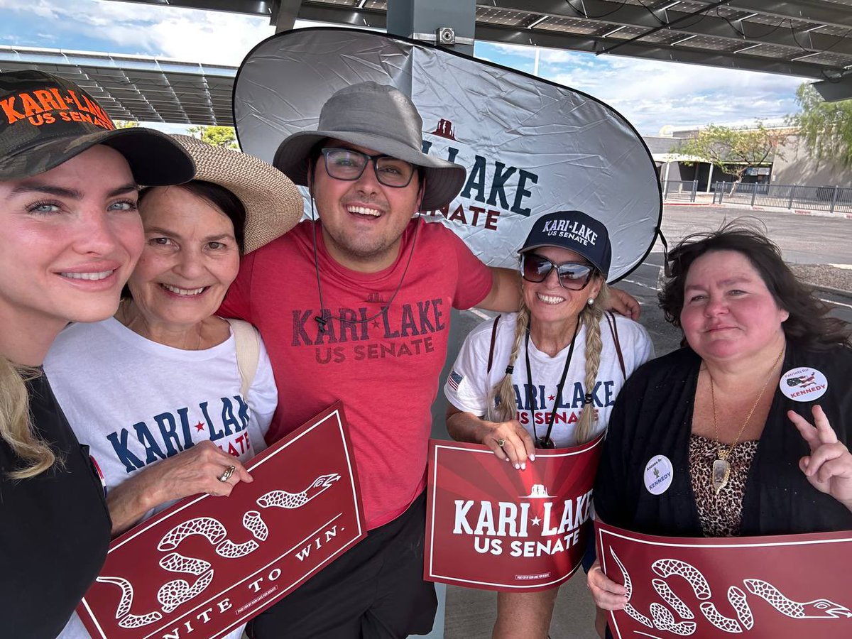 KariLakeWarRoom's tweet image. Paula from the #Kennedy24 team secures her first-yard sign for Team Kari Lake!!! 

This is the unity we need to save America!

The best is yet to come!!!

#MakeArizonaGrandAgain