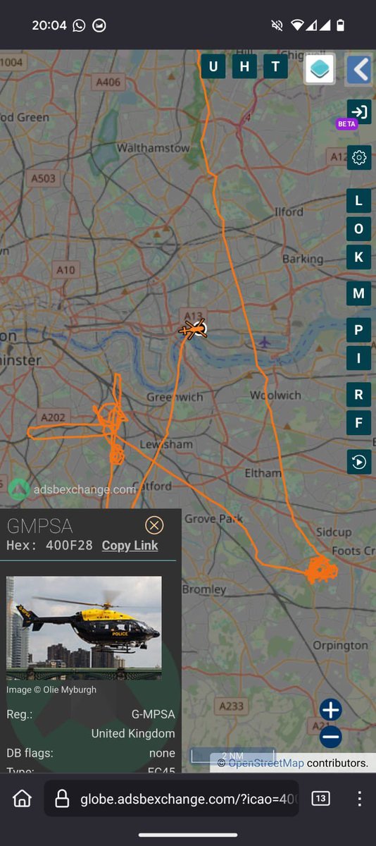 #UPDATE Local resident claims multiple helicopters and first responders/vehicles IVO of #O2 arena and wharf area; posted an image of a <a href="/BBC/">BBC</a> World News semi-truck with #police being in the area prior. No word from #BBC on any incident. #Europe 🔎

SOURCE: x.com/data_barbs/sta…
