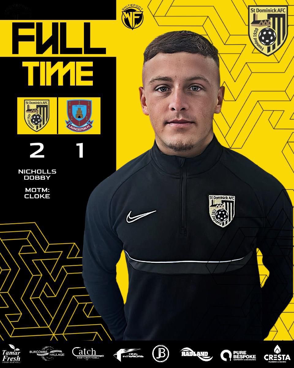 St Dominic FC (@fc_dominic) on Twitter photo Doms 2 <a href="/LauncestonAFC/">Launceston Football Club</a> 1
⚽️ Steve Nicholls
⚽️ Joe Dobby
MOTM Alfie Cloke
#utd 💛🖤 Doms 2 <a href="/LauncestonAFC/">Launceston Football Club</a> 1
⚽️ Steve Nicholls
⚽️ Joe Dobby
MOTM Alfie Cloke
#utd 💛🖤