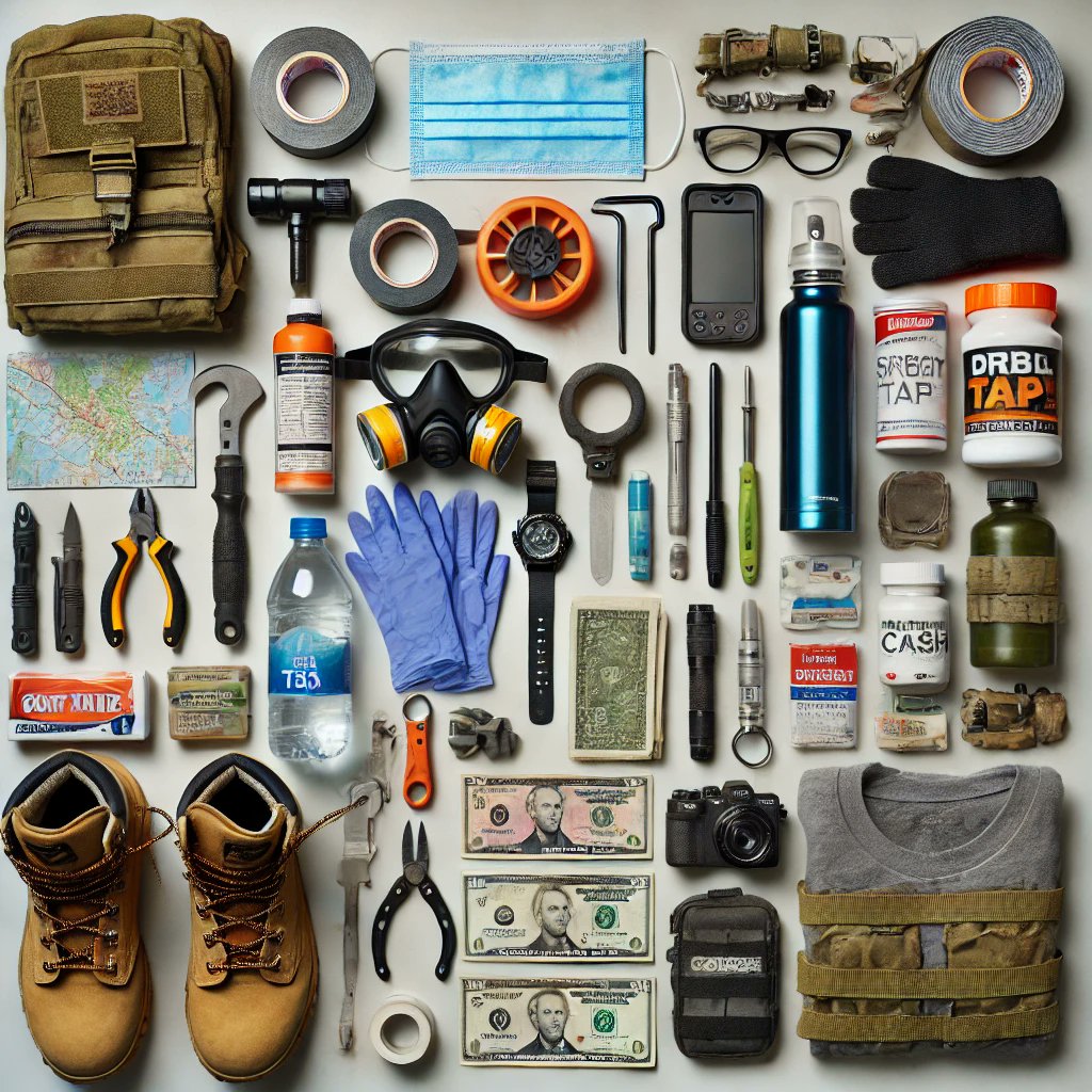 shahzadmkayani's tweet image. 🛠️ Urban Bug Out Bag Essentials:

Multi-tool, pry bar, duct tape
N95 mask, gloves, goggles
Water filter, bottle
First-aid, meds
Flashlight, batteries
Cash, ID, charger
Food, energy bars
Map, compass
Shelter, tarp, clothes
#UrbanSurvival #Preparedness #BugOutBag