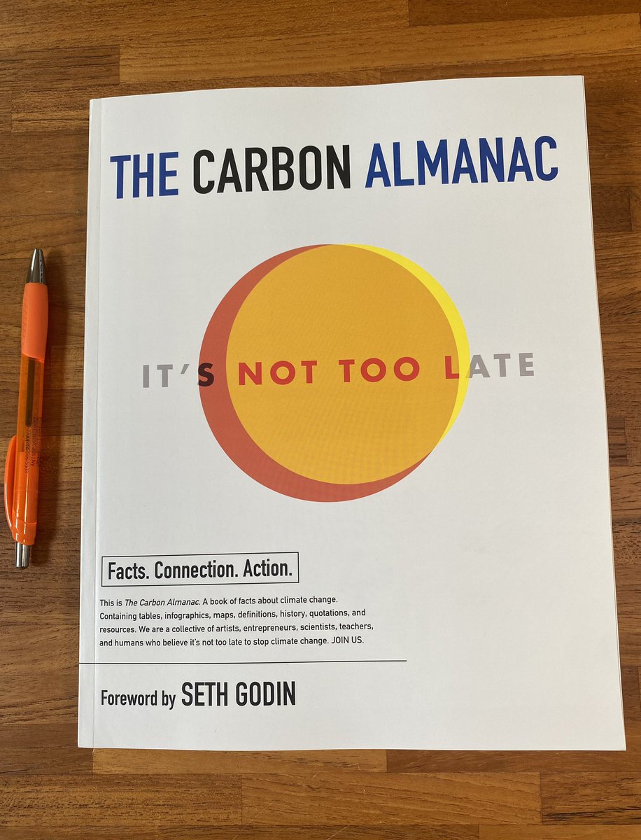 Happy Saturday! I got this Carbon Almanac Book from the Community Climate Collaborative and I am very inspired by what I've learned so far. The almanac was created by more than 300 volunteers based in more than 40 countries.  Please share books worth reading! #carbon #climate