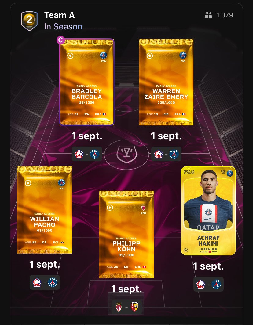 🍀GIVEAWAY🍀

Si cette équipe fait TOP 100🔥 j’offre une carte🃏de ma galerie !

Pour participer : 

- RT ♻️

- LIKE❤️

- FOLLOW ✅

Fin des participation ce dimanche 1er Septembre à 14h59 🕒

GOOD LUCK !🍀

#sorare #giveaway #soraregiveaway