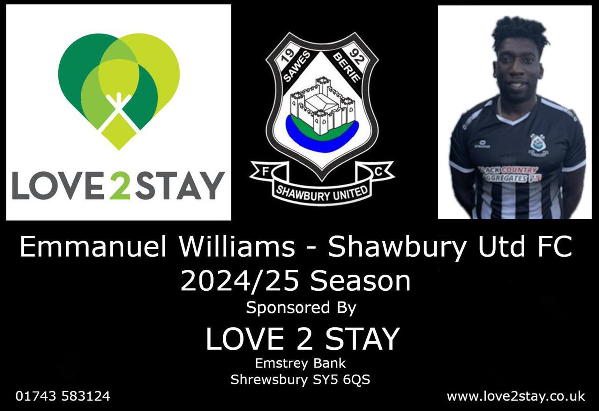 shawburyutd's tweet photo. Following todays 0-1 Away Win against @alsagertown_fc 
Shawbury Utd Captain @Emmanuel01718 - Sponsored by @Love2StayShrews was selected as Man of the Match ⚪️⚫️
Congratulations Manny 👏⚽️ https://t.co/fLt2iKgFZl