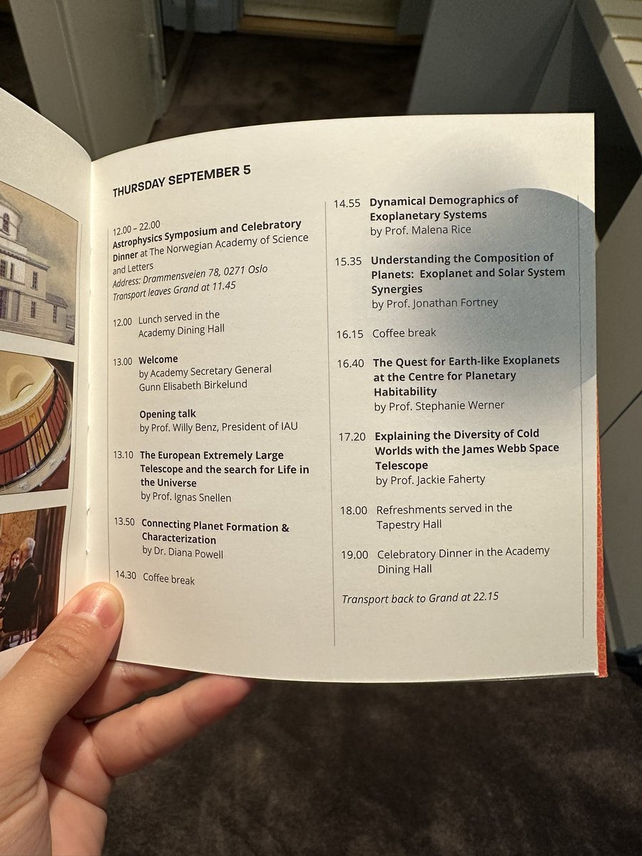 Excited to be in Oslo, Norway for the 2024 Kavli Prize Week, as a speaker in the Astrophysics Symposium celebrating Dave Charbonneau’s and Sara Seager’s pioneering work in the field of exoplanets! 

What an honor and a privilege to join in on this historical moment ☺️