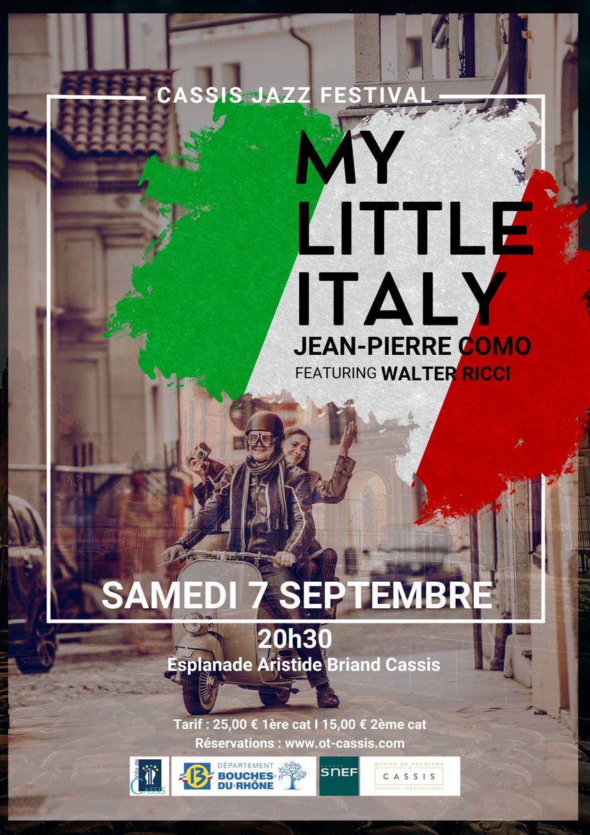 Venez prolonger votre été avec My Little Italy le 07/09/24 au Cassis Jazz Festival : 4 musiciens de haut vol pour un jazz chantant &amp; enchanteur ! Une soirée tendre, solaire et festive en perspective #CONCERT #livemusic #latingroove #jeanpierrecomo #dolcevita #cassis #Songs