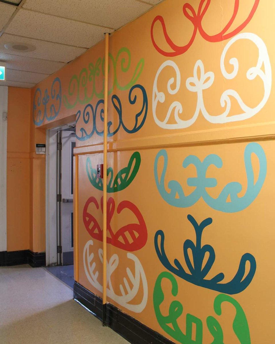 Thank you, Amber, from Immerse Collective for this absolutely stunning motif. Our school Bilijk room is a place to honour the Bilijk community &amp; foster a safe place for youth. Thank you for helping us capture that, Amber.

Woliwon for everything. ❤