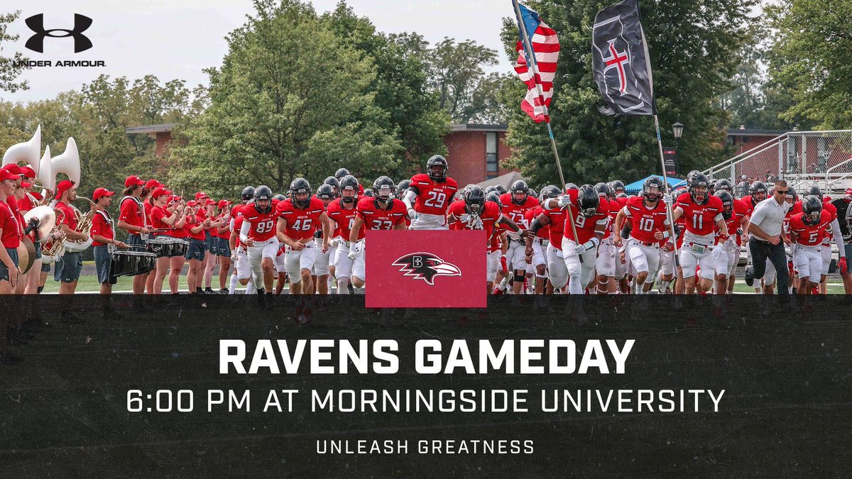 RavenFootballBC's tweet photo. Kickoff vs Morningside University is set for 6 pm! #UnleashGreatness 

Stream: https://t.co/N5SZl51MZJ https://t.co/mH5DuWsN6Q