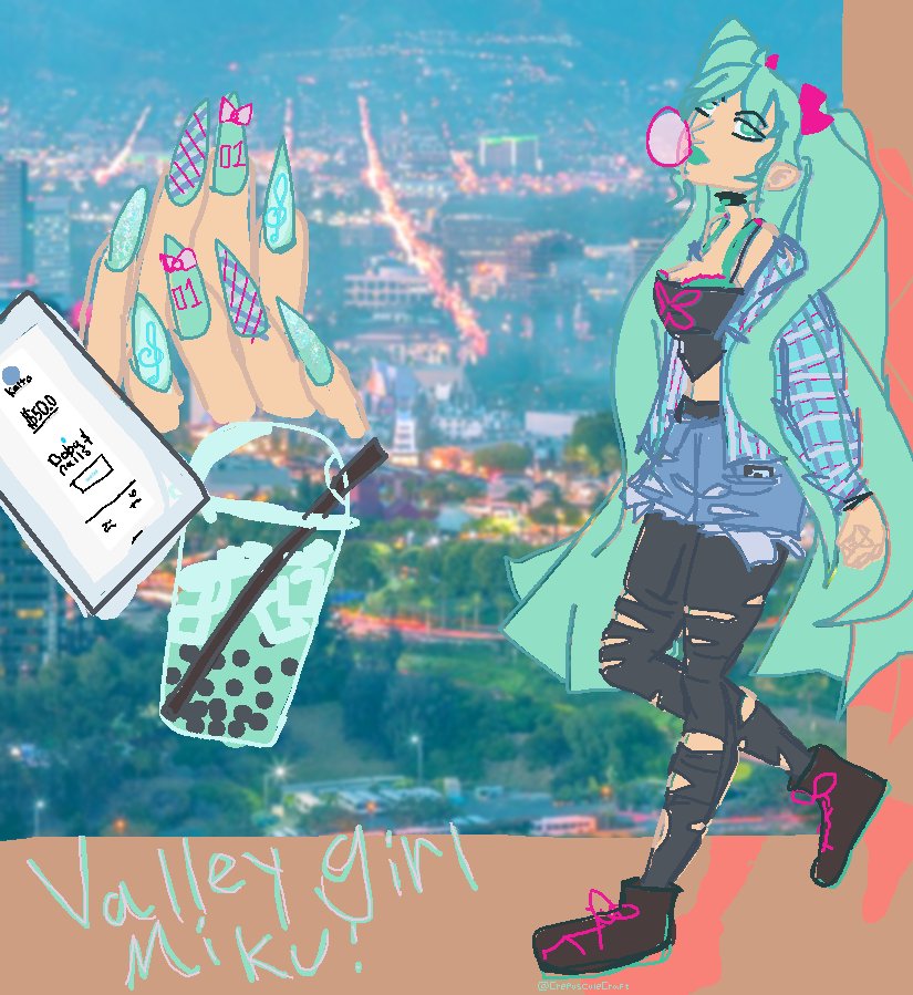 CrepusculeCraft's tweet photo. Valley girl Miku https://t.co/lEMDaqzdlp