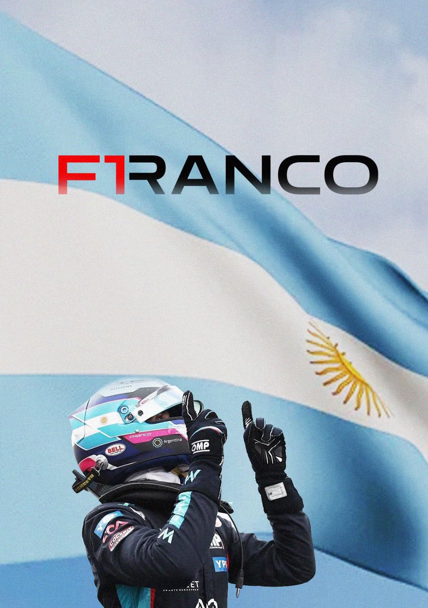 El mejor sponsor? 46 millones de Argentinos.
#F1RANCO #VAMOSVAMOSVAMOS