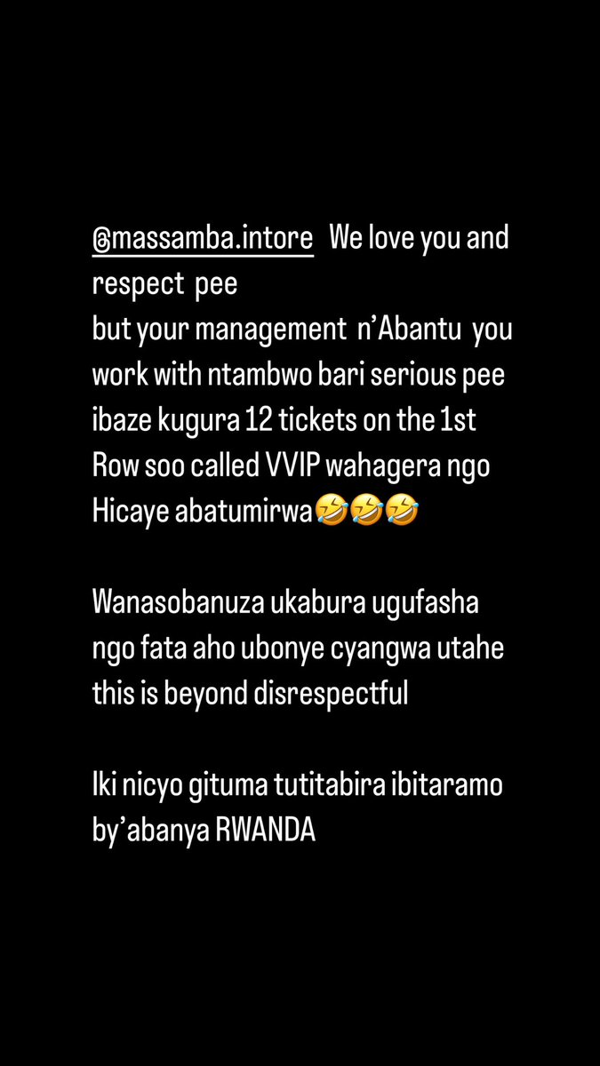 Abantu bategura ibitaramo byo mu RWANDA especially this one  of <a href="/MassambaIntore/">Massamba intore</a>   #3040 mwicare mwigaye Big time