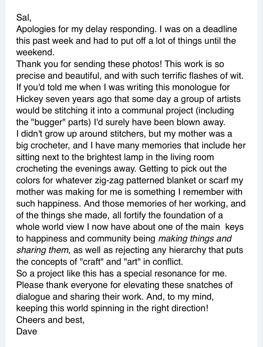 StitchingTerror's tweet photo. A response from our fearless leader and part time dad 🫡 thank you everyone soooooo much for their hard work in getting their pieces finished, the final series of images all together is spectacular!! https://t.co/A23bIKMYvd