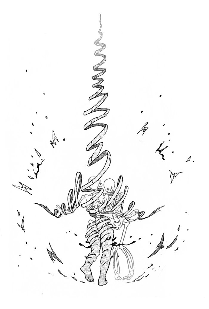 First 4 pages of THE DANCING BONES for #MicroComicSummer 2024