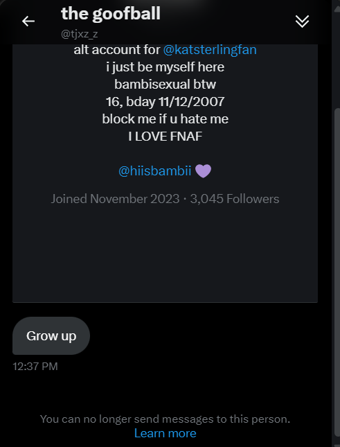 bingusbingus4's tweet photo. .@tjxz_z telling me to "grow up" after I criticize him because he steals other people's work without crediting because he personally "doesn't like them" https://t.co/ELKnkXGDpC