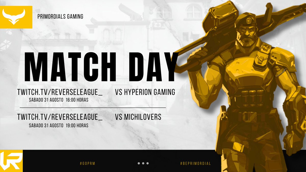 Hoy tenemos 2 enfrentamientos para nuestras escuadras bastante importantes esperamos verlos apoyandonos! 

<a href="/LeagueBlueT/">League Thunder</a> - 16:00 🇲🇽 VS <a href="/hyperiongg_/">HYPERION GAMING</a>
twitch.tv/leaguethunders

@LigaReverse  - 19:00🇲🇽 VS @MichiLovers_es
twitch.tv/reverseleague_