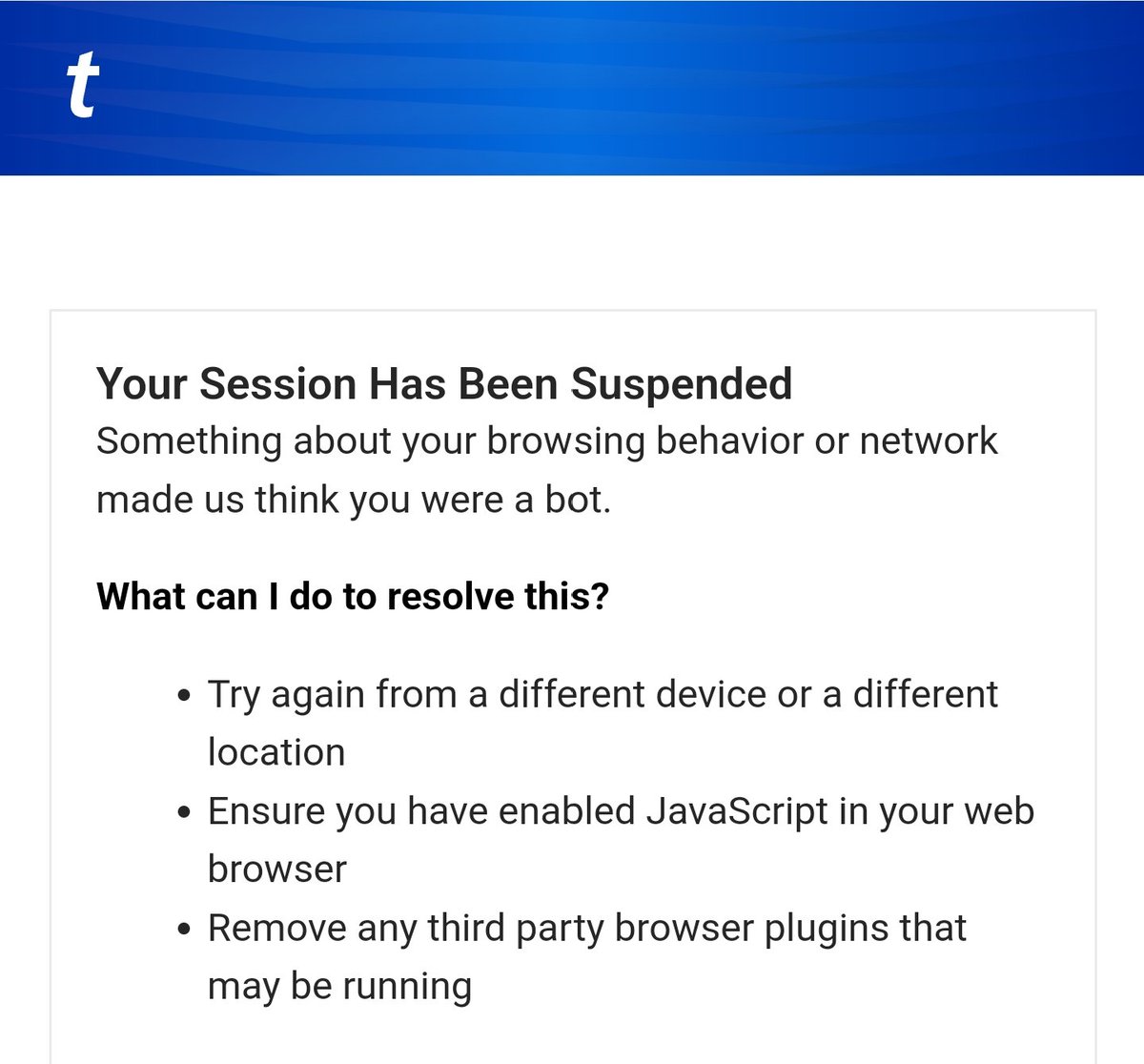 hubbell_walker's tweet photo. @Ticketmaster 

Hello @ticketmaster after spending all day attempting to buy #OasisTickets, after all the frustration I magically turned into a #BOT #EpicFail https://t.co/aTrXFtfyTi