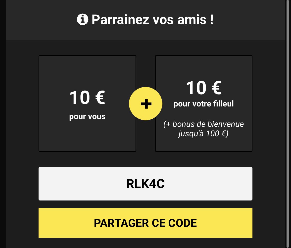 Hello, #unibet #parrainage #TeamParieur 
Je t'offre 10 € de Freenet sur Unibet.
Inscris-toi ici pour les recevoir !
unibet.fr/myaccount/regi…