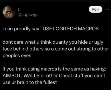 @cupswga bro is proud of cheating and acting like ur legit :D