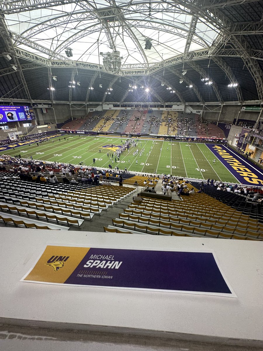 Michael Spahn (@mcspahn5011) on Twitter photo Year two covering sports for <a href="/NorthernIowan/">Northern Iowan</a> first up: Northern Iowa versus Valparaiso at the UNI Dome! Year two covering sports for <a href="/NorthernIowan/">Northern Iowan</a> first up: Northern Iowa versus Valparaiso at the UNI Dome!