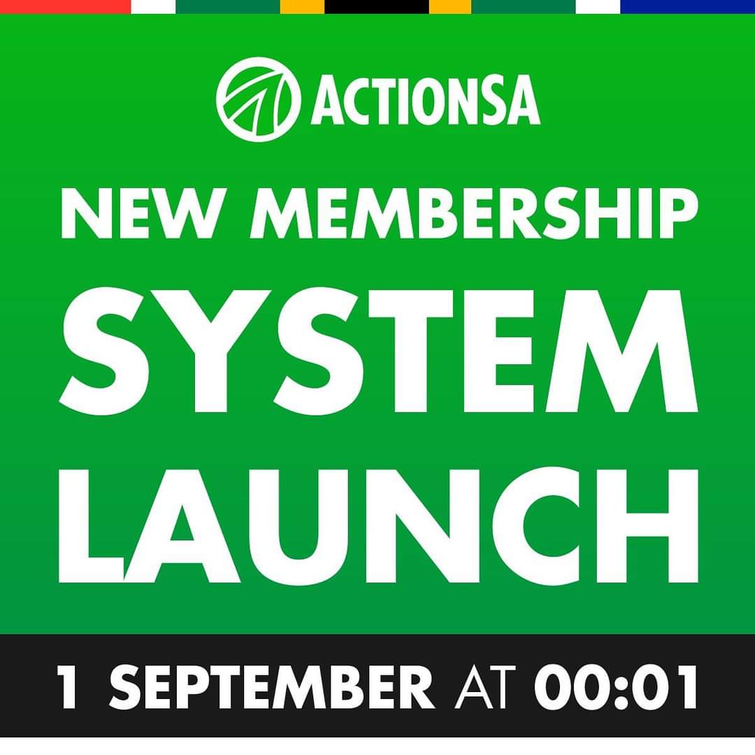 actionsalyf's tweet photo. The New @Action4SA membership System is launching in less than 2hrs . As proud Actiners, let's make it our first priority to register. Let's make it our duty to flock to the system with immediate effect. #ActionSA #OnceAproudActionSAmemberAlways https://t.co/QxG0sGbLwS