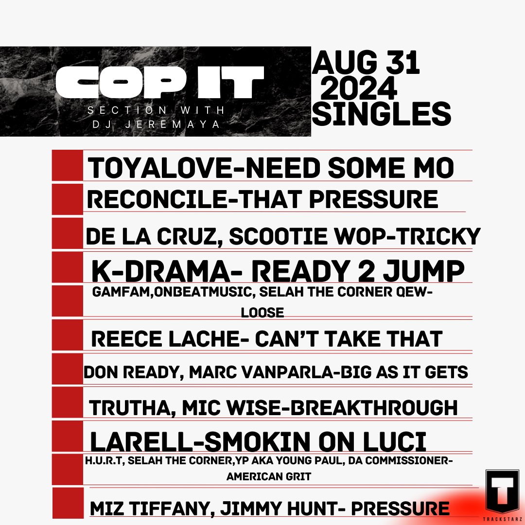 💭 #TrackstarzUniverse, what are you listening to this weekend (8/31/24)? 👀

🎧🔗 spoti.fi/3KCl8KM