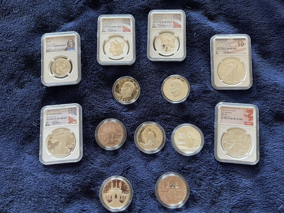 GuyFoote1's tweet image. #Silver #ReverseProof #Eagles #Ike #Commemorative 
Wash rinse repeat!