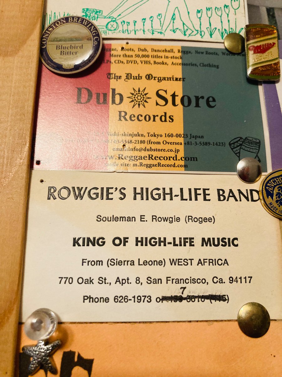 Impossible to feel down listening to Rogie! I bought a record of his that had this business card inside
