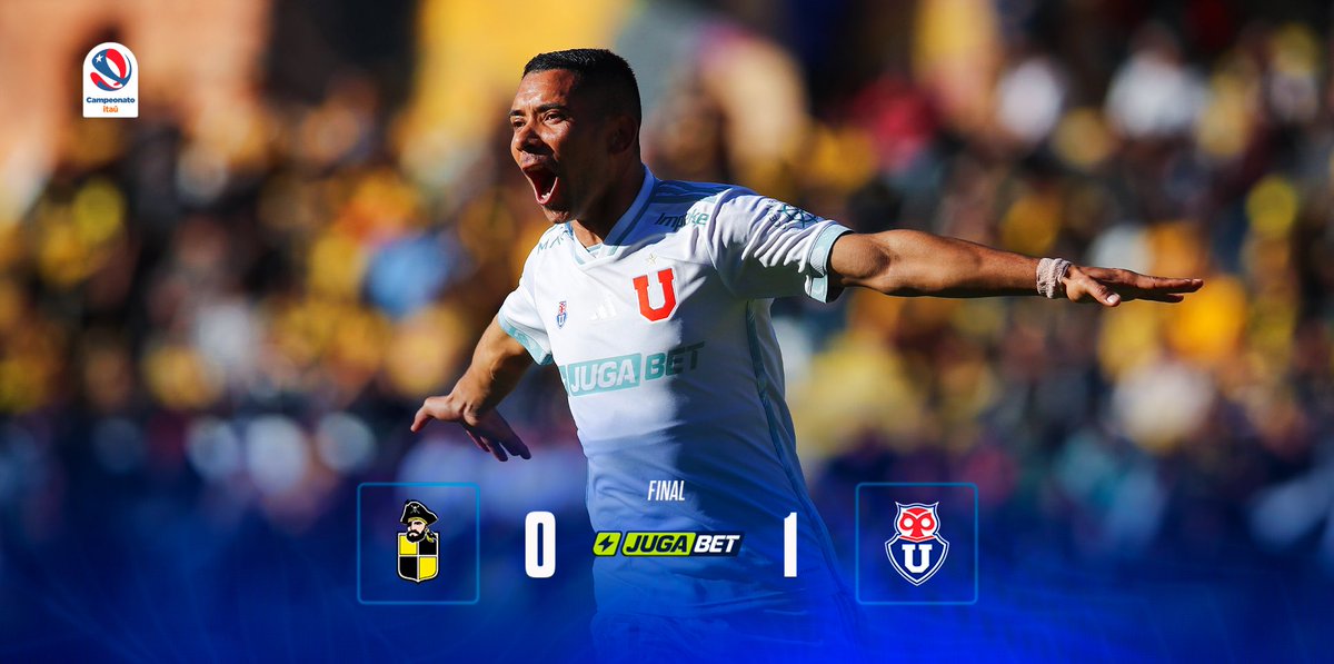 90+8’⏱️ Señoras y señores… ¡GANÓ EL LÍDER! 🤘🔚

⚽️71’, Cristian Palacios.

#Coquimbo 0️⃣-1️⃣ #UdeChile
#VamosLaU 🔵🔴