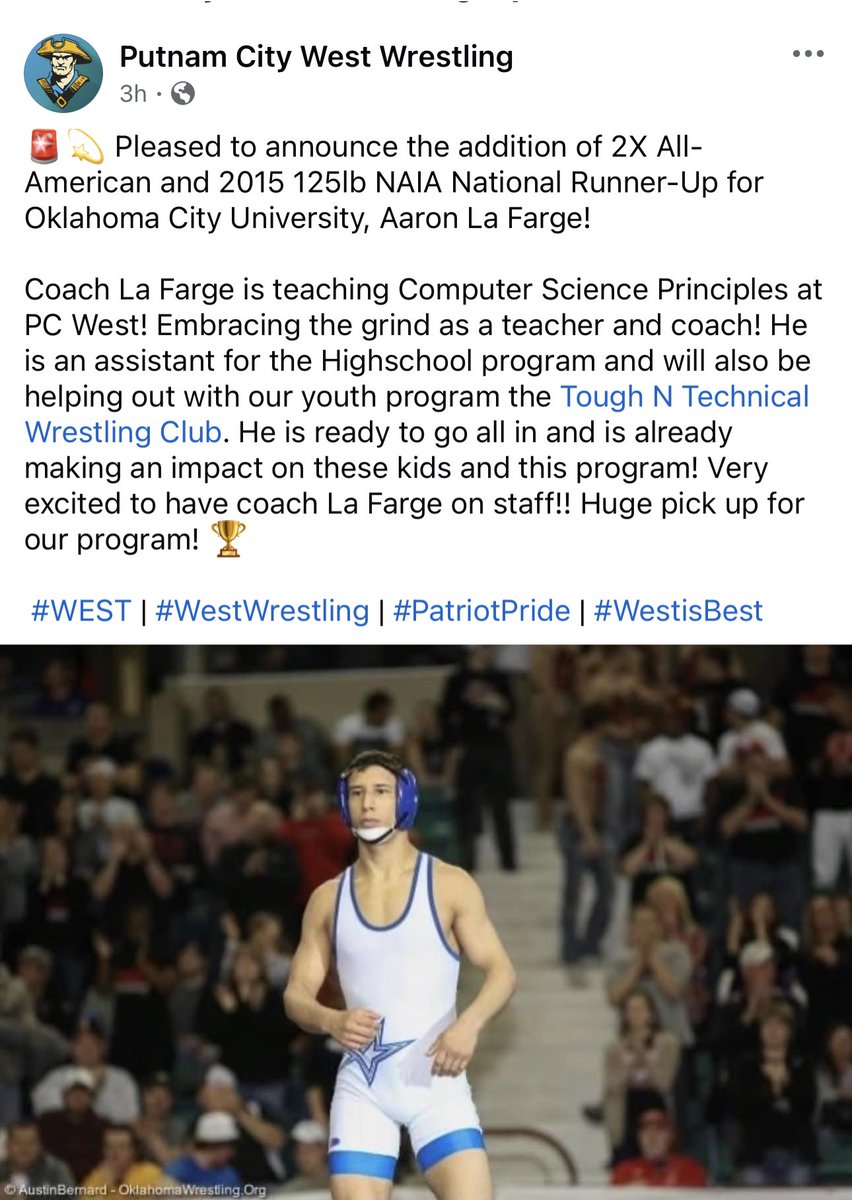 Aaron_LaFarge's tweet photo. #OklahomaWrestling #Oklahoma #PCWest #WestIsBest #WestWrestling @o__wrestle https://t.co/BXADFD4Fib