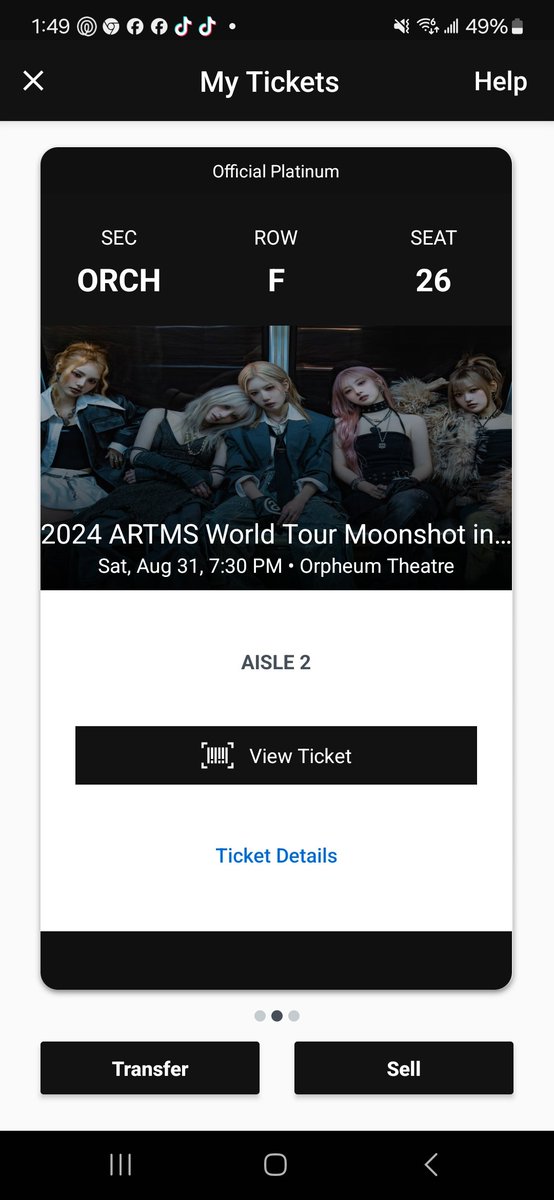 098Rachel's tweet photo. @girls0nthebeach It's not letting me sell on ticket master rn. But I have on ticket I'm  selling for $60 https://t.co/pmjx69u5gL