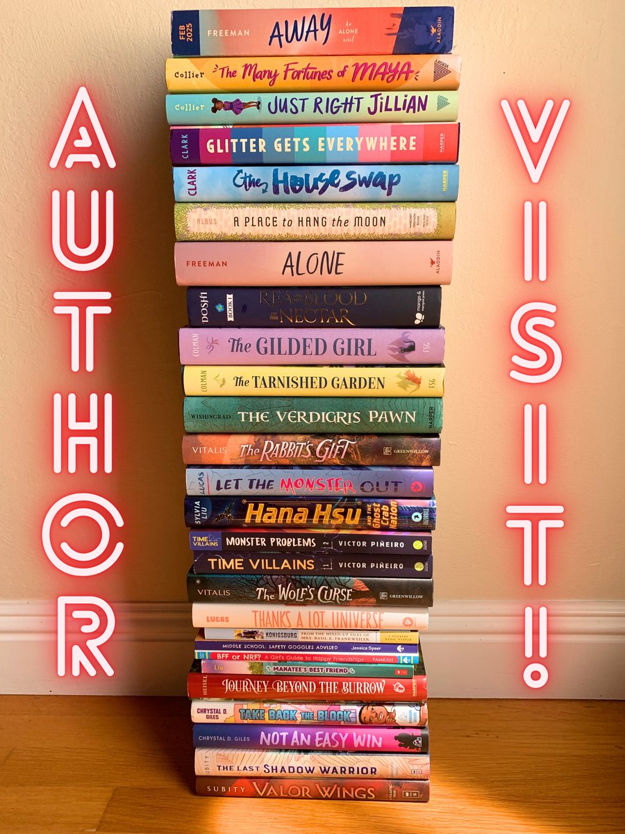 Middle Grade Authorcade (@mgauthorcade) on Twitter photo 📢📢GIVEAWAY!!📢📢
#teachertwitter and #librarians!
🤩FREE virtual class visit w/ 3 middle grade authors!!
🎟️Follow <a href="/mgauthorcade/">Middle Grade Authorcade</a> & RT to enter
+ 🎟️Bonus entry if you can spot the book below that is NOT an Authorcade book!
⏰Ends Fri 9/6
🇺🇸🇨🇦 US/CAN
🤞Good luck!! 📢📢GIVEAWAY!!📢📢
#teachertwitter and #librarians!
🤩FREE virtual class visit w/ 3 middle grade authors!!
🎟️Follow <a href="/mgauthorcade/">Middle Grade Authorcade</a> & RT to enter
+ 🎟️Bonus entry if you can spot the book below that is NOT an Authorcade book!
⏰Ends Fri 9/6
🇺🇸🇨🇦 US/CAN
🤞Good luck!!