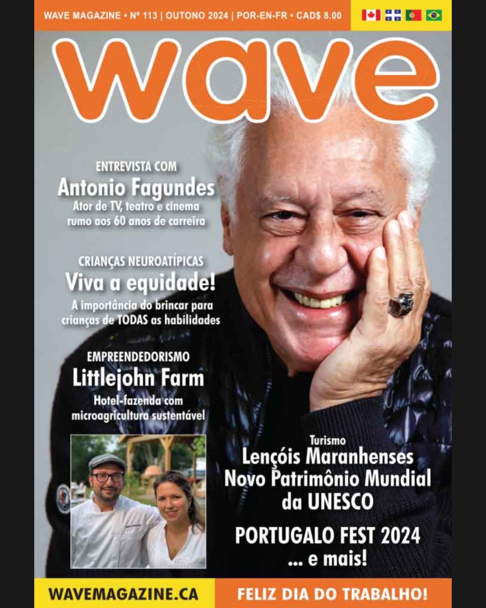 Nossa matéria de capa traz uma entrevista da jornalista Alethéa Mantovani com o ator Antonio Fagundes que reflete sobre sua trajetória de 58 anos de carreira na televisão, teatro e cinema.

#brazilianwavemagazine #brazilianwavecanada #antoniofagundes #aletheamantovani