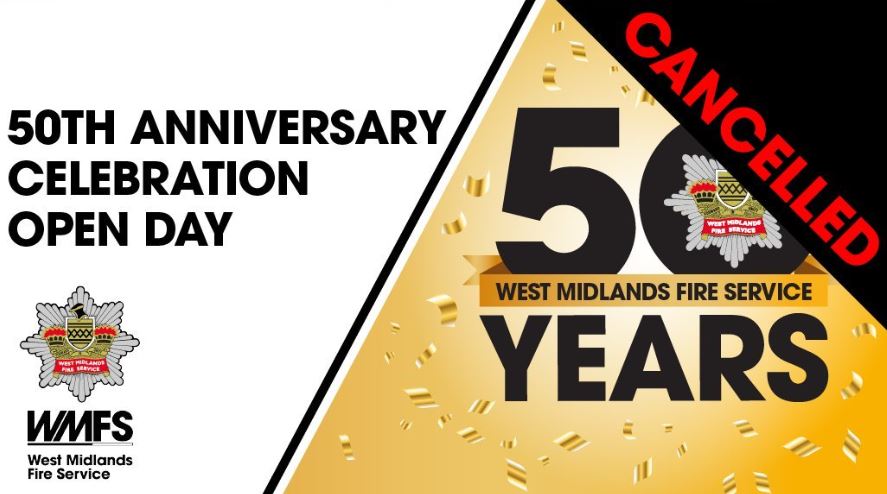 We are very sorry to let you know that tomorrow's (Sun 1 Sept) open day here at #Coventry Fire Station will now NOT be taking place.

This is due to circumstances beyond our control.

We will let you know as soon as possible if another date is arranged.