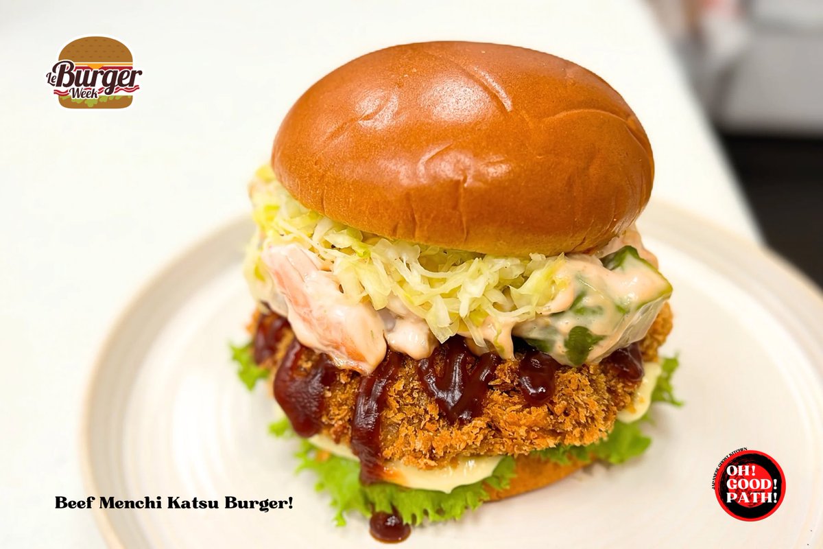 ohgoodpath's tweet photo. Le Burger Week starts on Sept 1st! We will be open from 5pm with our Le Burger Week Burger “Beef Menchi Katsu Burger” for $17.50🍔#leburgerweek https://t.co/OQbLUexyxT