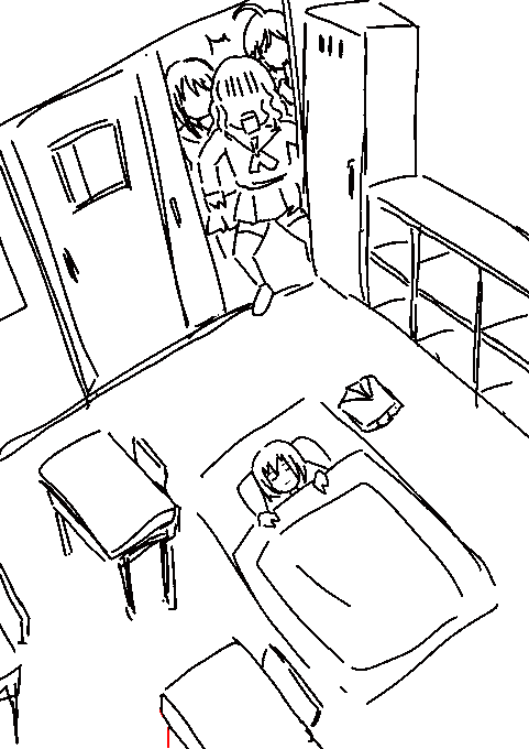 遅刻しないよう前入りする麻子
#冷泉麻子誕生祭2024 