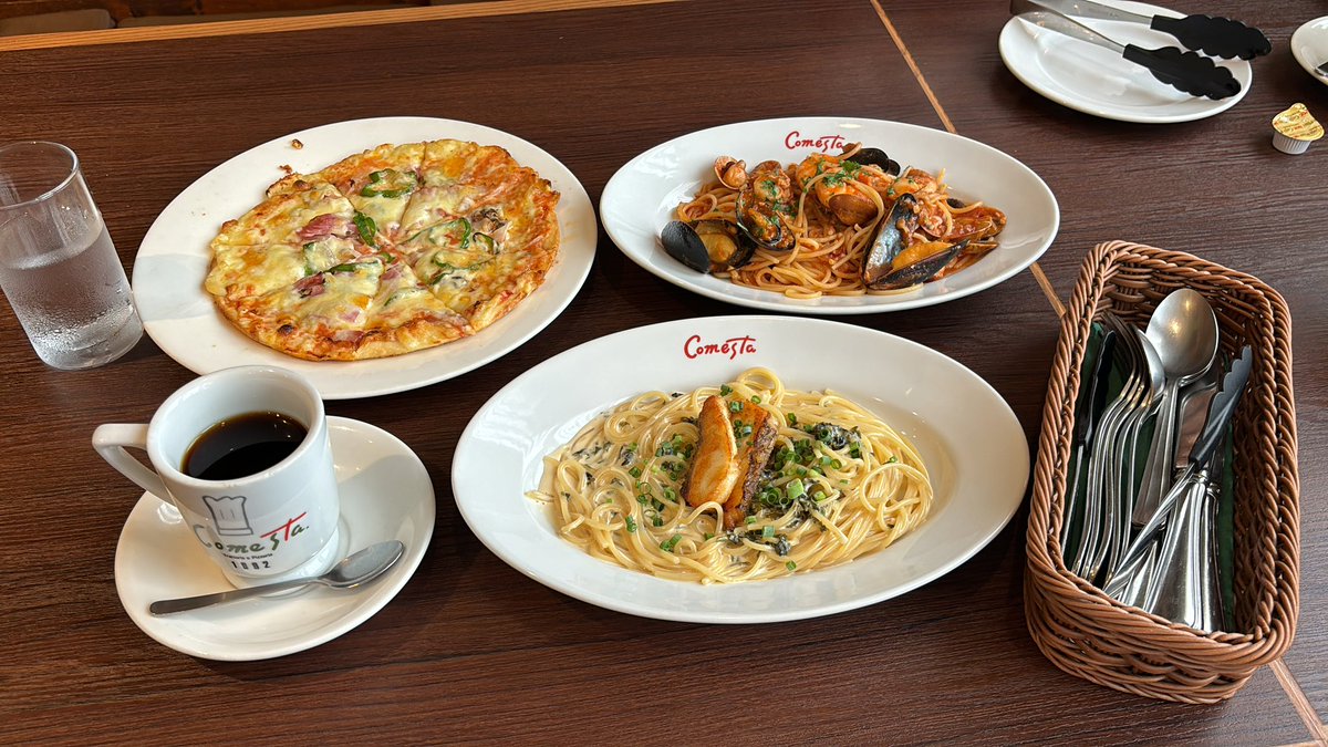 W1R5N5TGKSzBAWr's tweet photo. はいご褒美ランチぃ🍝🍕🕵️♂️パクパク
#千葉県野田市コメスタ
#comesta https://t.co/5f5VNJyhKd