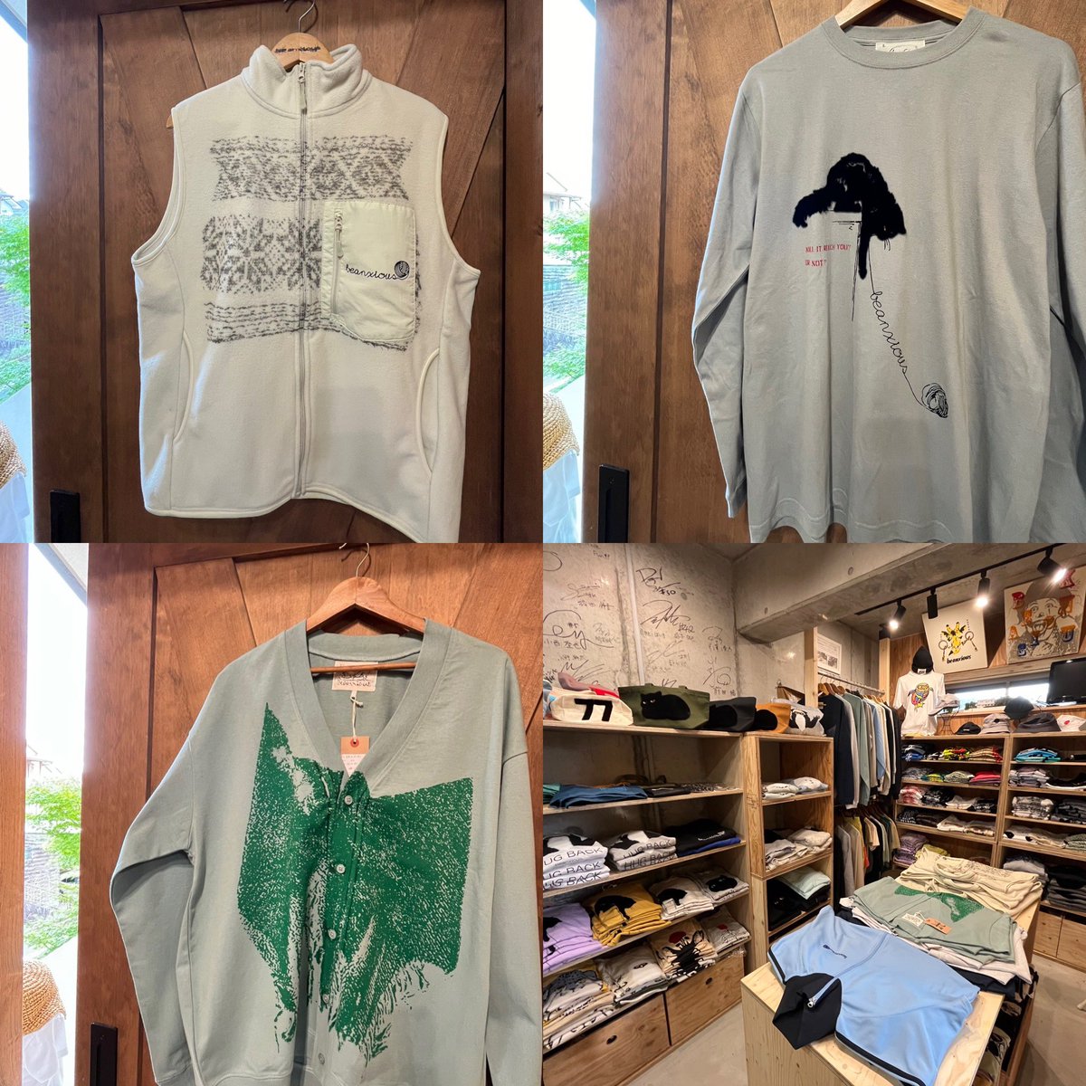 Misayoshi1's tweet image. 【お知らせ】

本日16:00まで神ヶ谷ショップオープン
しております✨

可愛い秋冬の新作も入荷しております✨

店内でお買い上げ頂き、公式ラインを
追加していただくとノベルティを
プレゼントしております🎁

#HUGBACK 
巾着&amp;amp;マルシェバックの中から
お好きな色をお選びいただけます😊

#beanxious