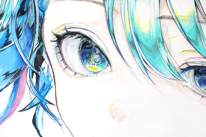 ライブペイントの原画は是非細部までみてね#マジカルミライ2024 
