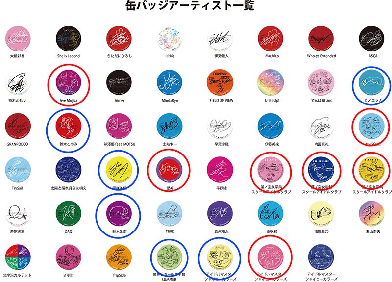 mskw2150's tweet photo. アニサマ 缶バッジ 交換

譲
画像青枠

求
画像赤枠
または定価

13時くらいに現地に着く予定なので手渡し可能な方お願いします https://t.co/qjQ9LoUwth